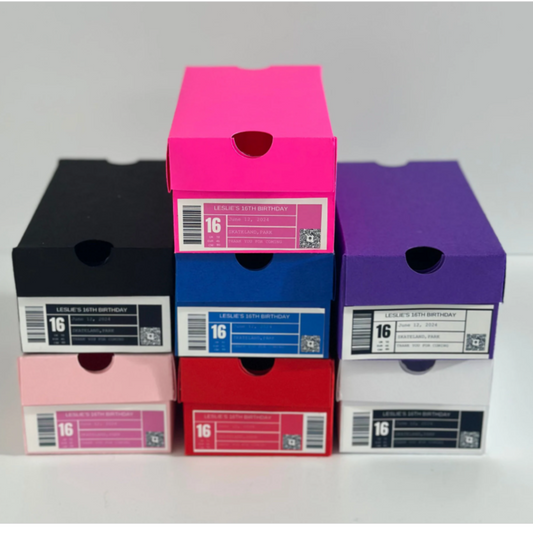 Custom Logo Shoe Box Party Favors for Sneaker-Themed Celebrations (Set of 12)