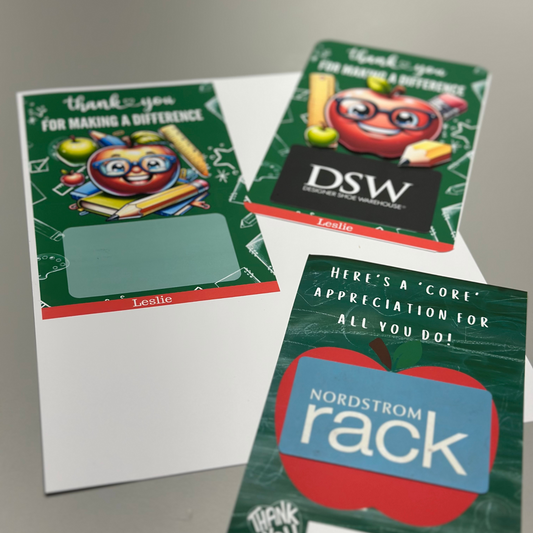 Teacher Appreciation Gift Card Template