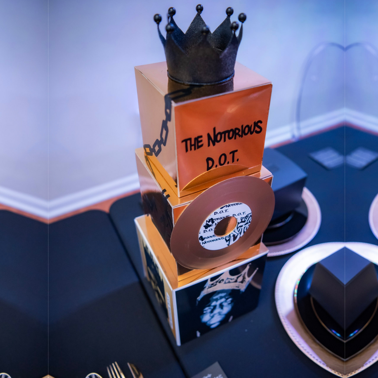 Customizable 90s Hip-Hop Themed Centerpiece - 18" Tall Handcrafted Party Decor