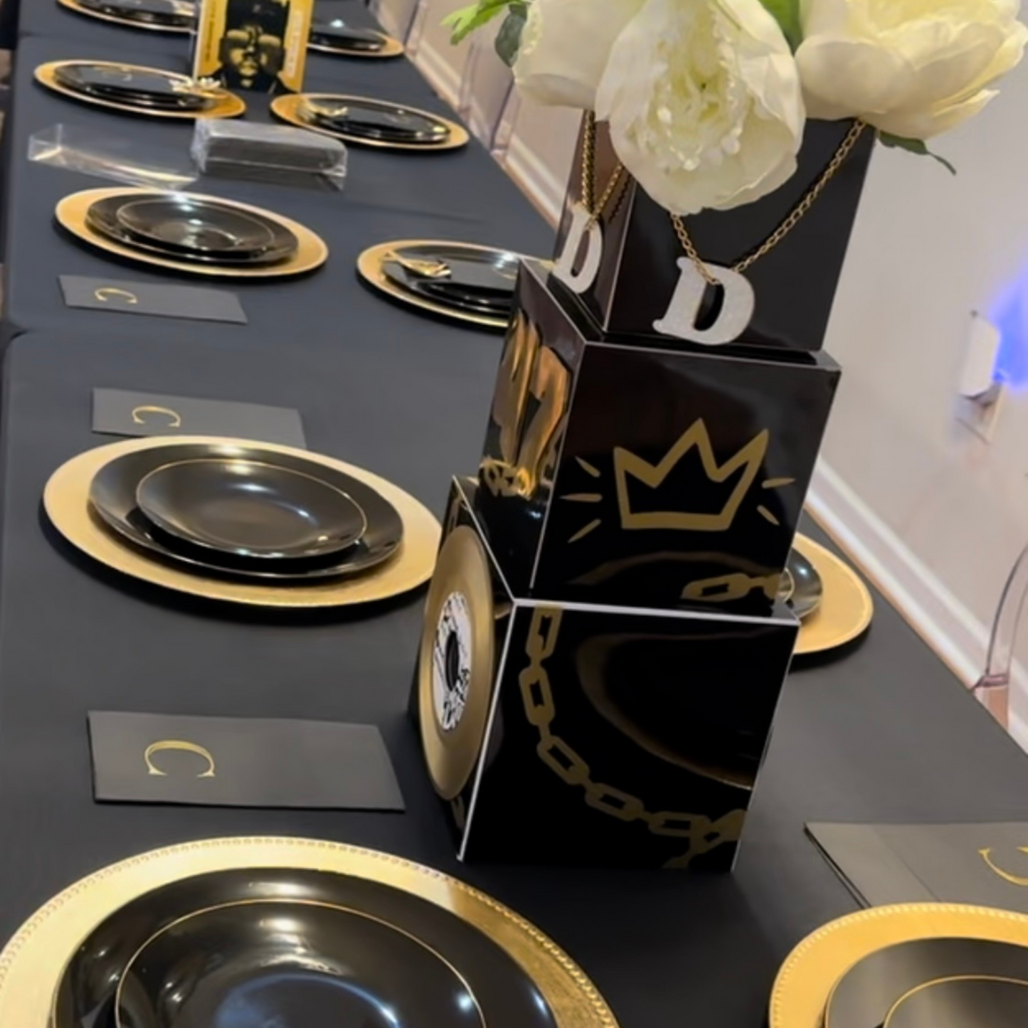 Customizable 90s Hip-Hop Themed Centerpiece - 18" Tall Handcrafted Party Decor
