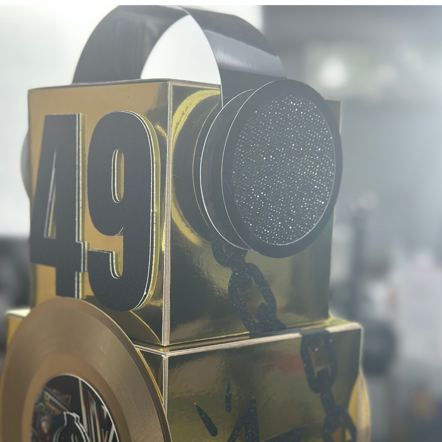 Customizable 90s Hip-Hop Themed Centerpiece - 18" Tall Handcrafted Party Decor