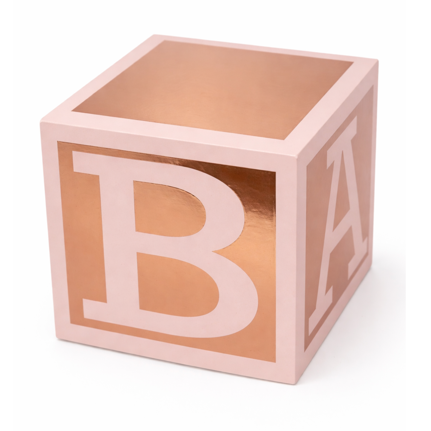 Rose Gold Centerpiece Baby Shower Gender Reveal 7x7 Table Decor