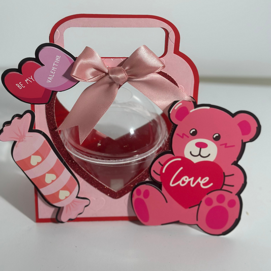 DIY 8 oz Dome Cup SVG Template - Valentine Party Favor Craft Design for Events & Celebrations Smoothie Holder SVG