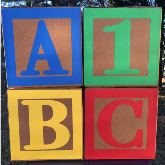 Large ABC  Blocks , Birthday Blocks, Party Decorations Birthday Party Centerpiece, Large ABC Blocks and Number Block,