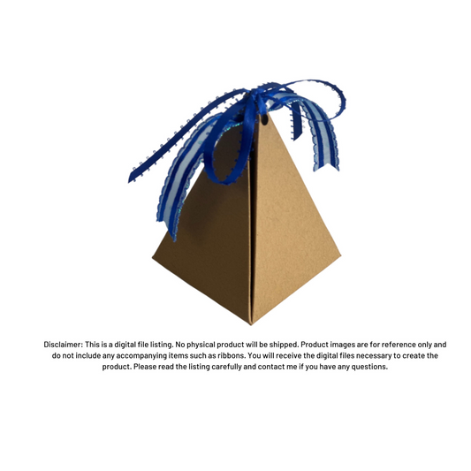 Pyramid Gift Box Template | Wedding Favor & Candy Box |  Template Favor Box| Triangle Box | Triangle Box Template |SVG | Favor Box Svg