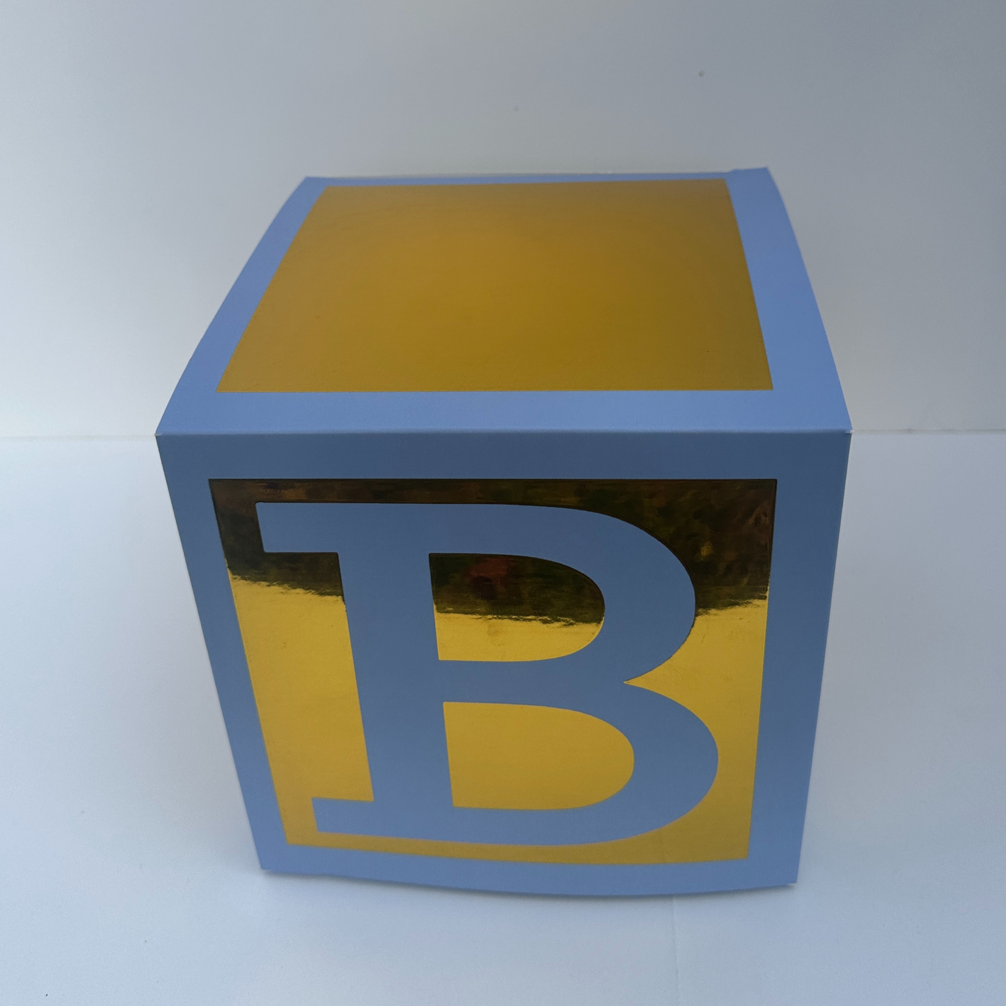 Baby Blue Centerpiece Baby Shower Gender Reveal 7x7 Table Decor