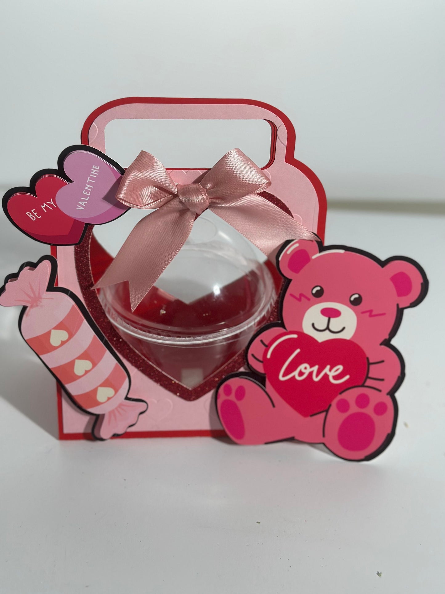 DIY 8 oz Dome Cup SVG Template - Valentine Party Favor Craft Design for Events & Celebrations Smoothie Holder SVG