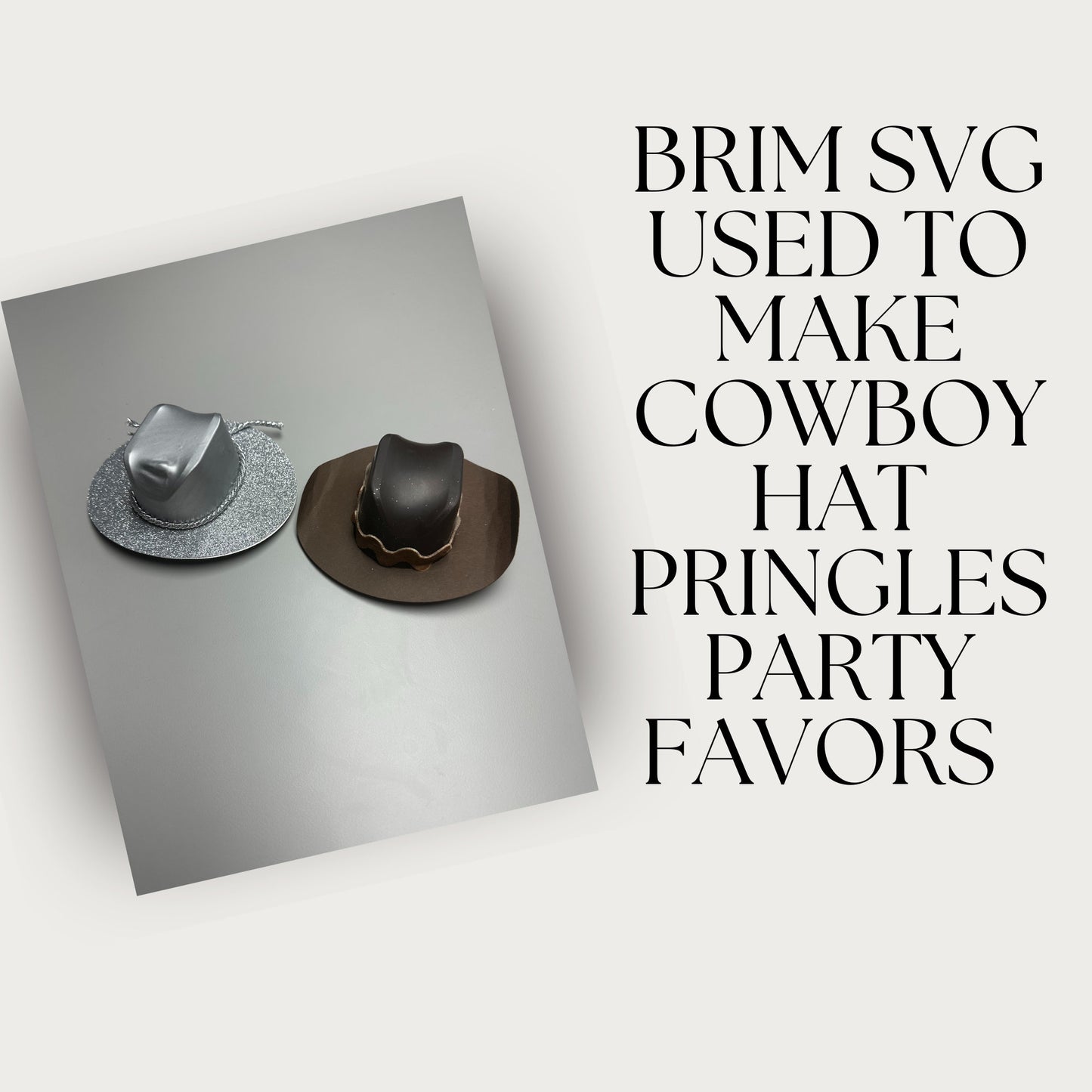 Cowboy Hat Brim SVG Template for 0.67  Chip Can – Includes Canva Template