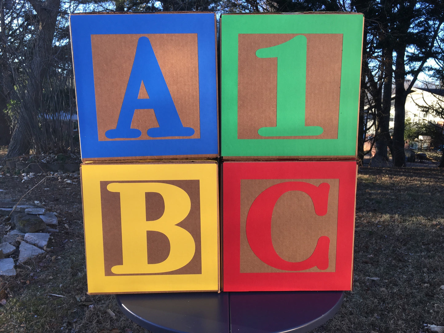 Large ABC Blocks , Birthday Blocks, Party Decorations Birthday Party Centerpiece, Large ABC Blocks and Number Block,