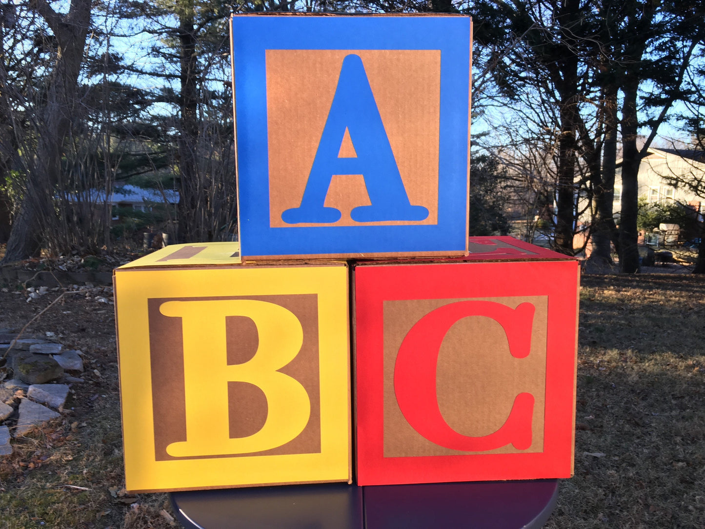 Large ABC Blocks , Birthday Blocks, Party Decorations Birthday Party Centerpiece, Large ABC Blocks and Number Block,