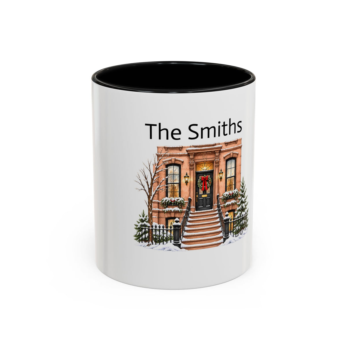Cozy Brownstone Christmas Mug