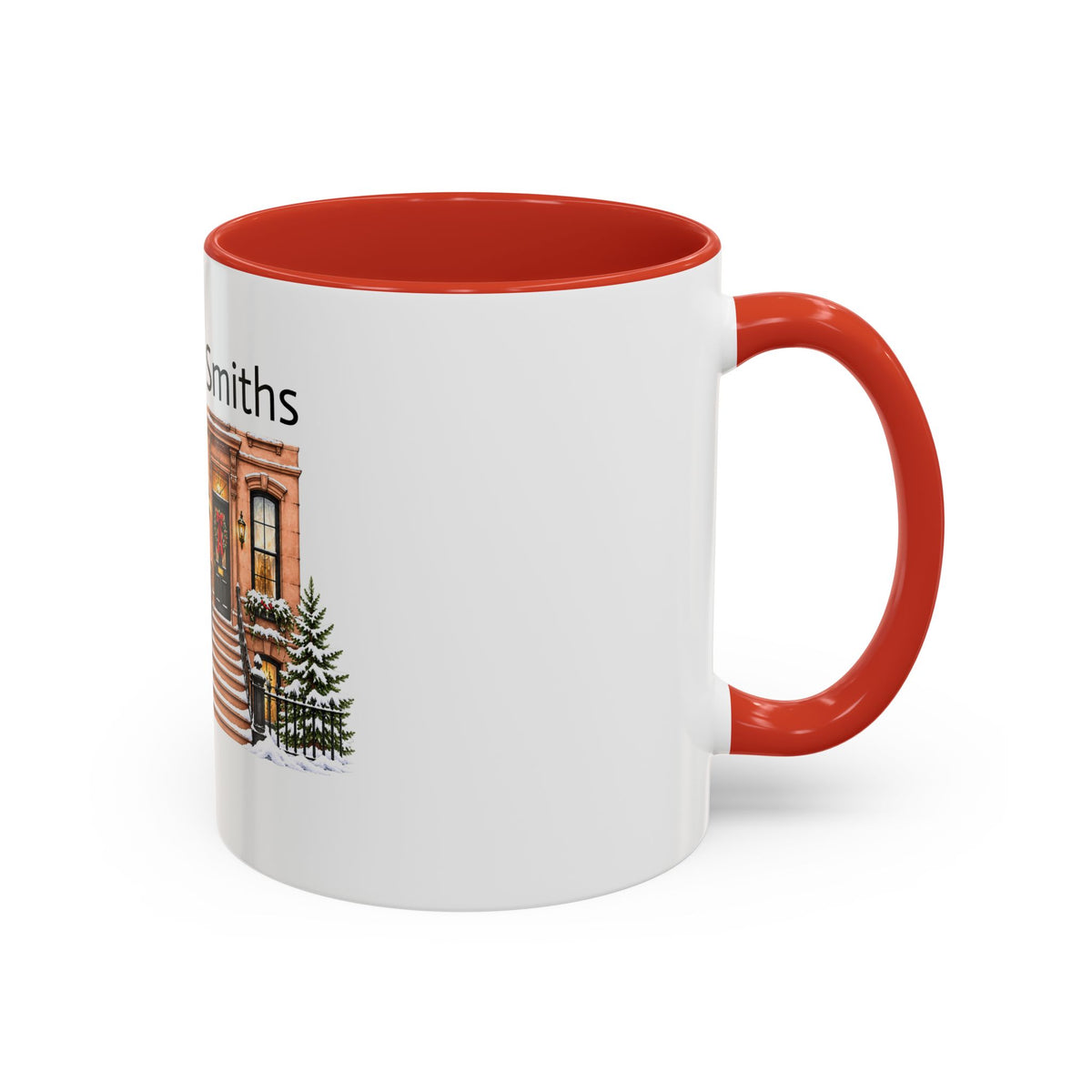 Cozy Brownstone Christmas Mug