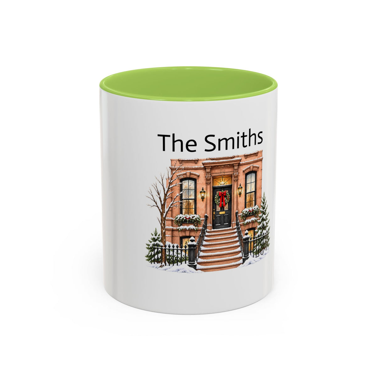 Cozy Brownstone Christmas Mug