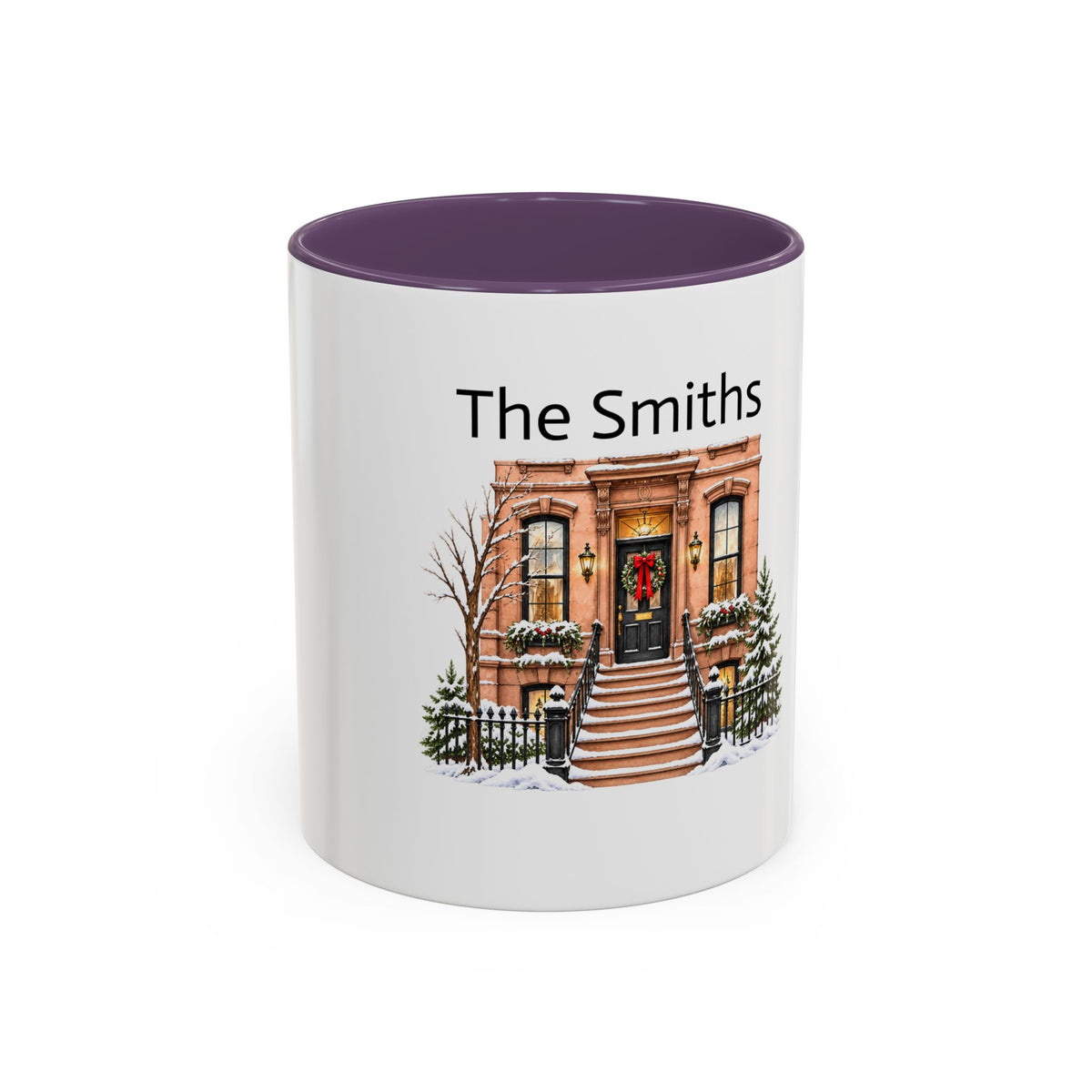 Cozy Brownstone Christmas Mug