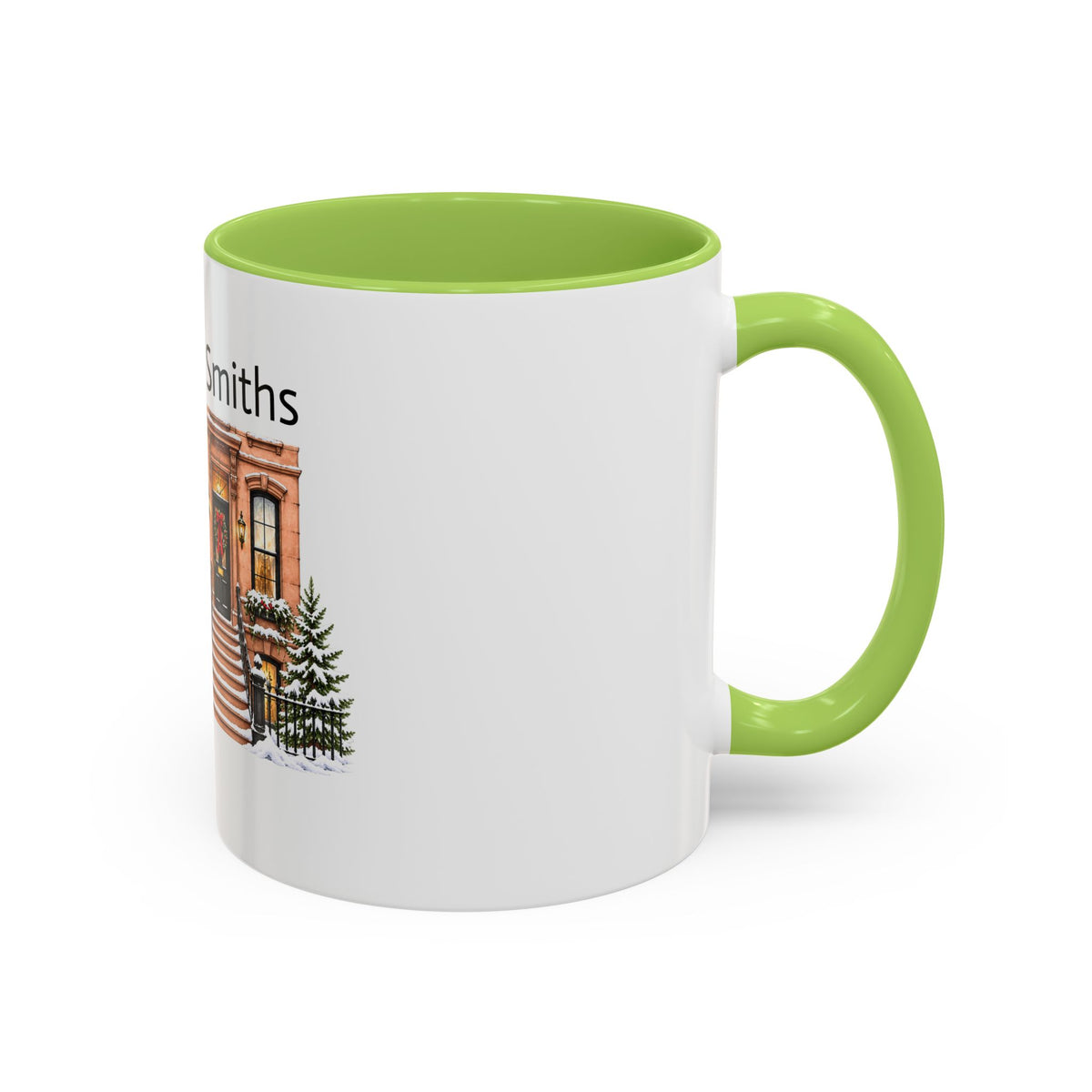 Cozy Brownstone Christmas Mug