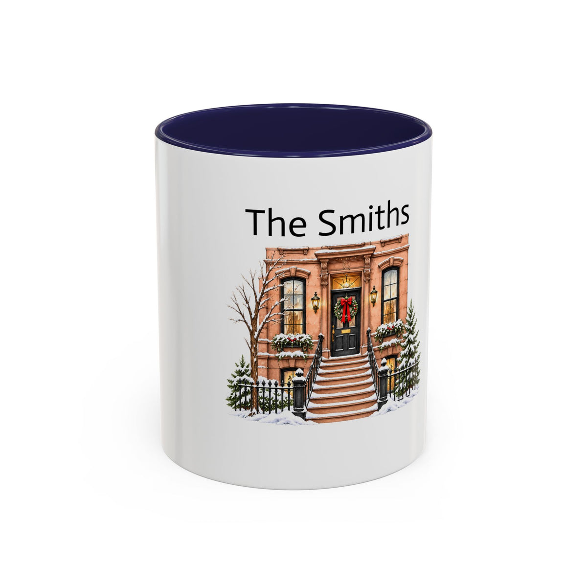Cozy Brownstone Christmas Mug