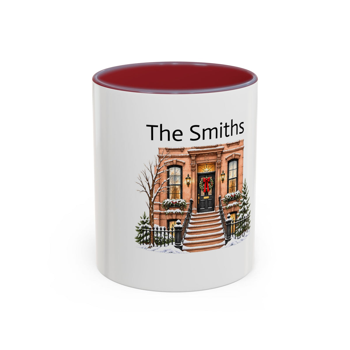 Cozy Brownstone Christmas Mug