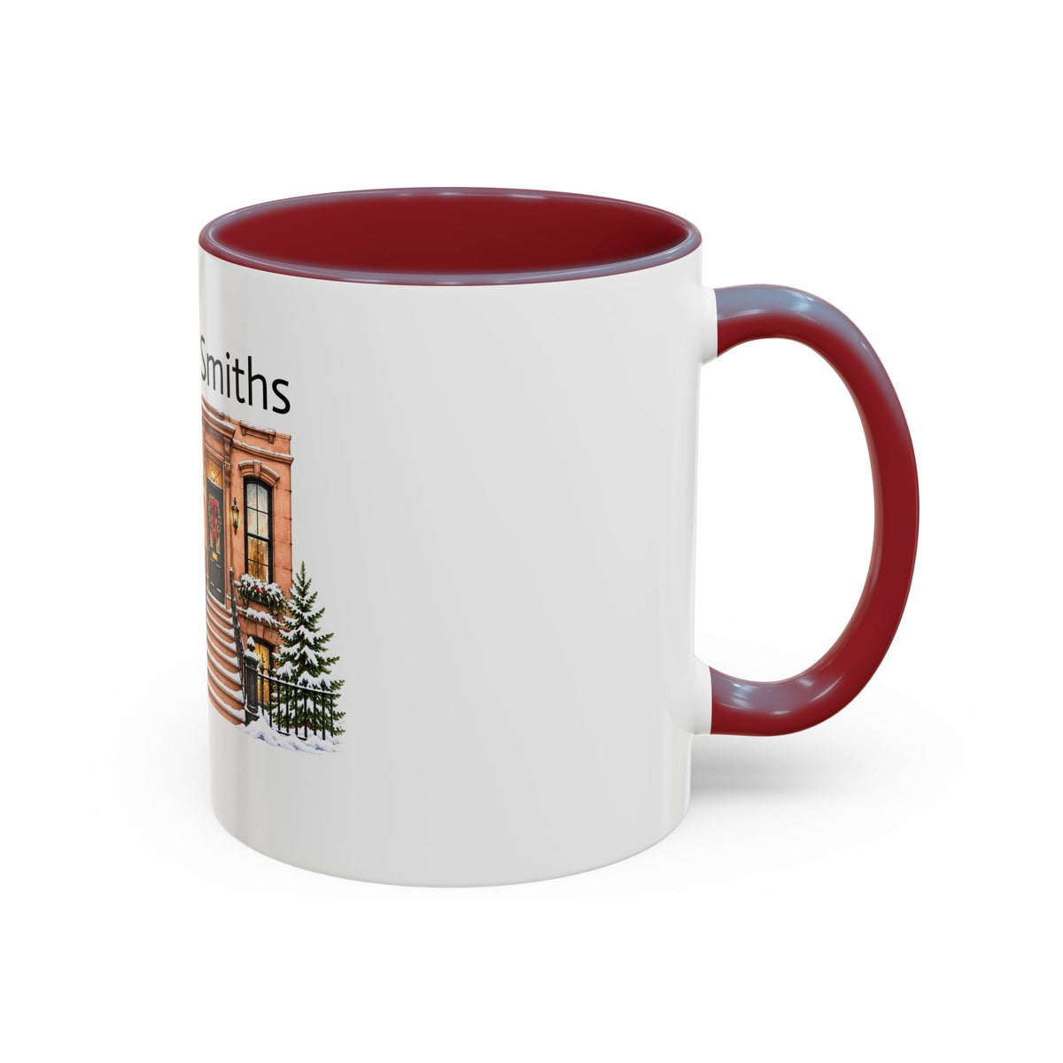 Cozy Brownstone Christmas Mug