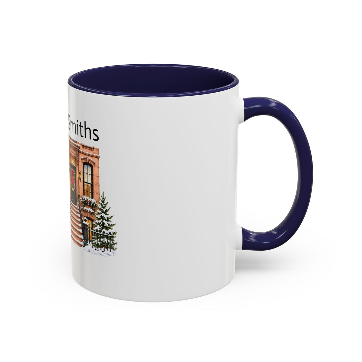 Cozy Brownstone Christmas Mug