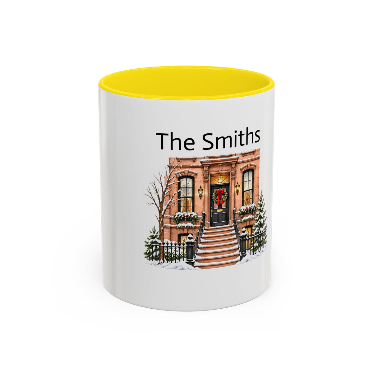 Cozy Brownstone Christmas Mug
