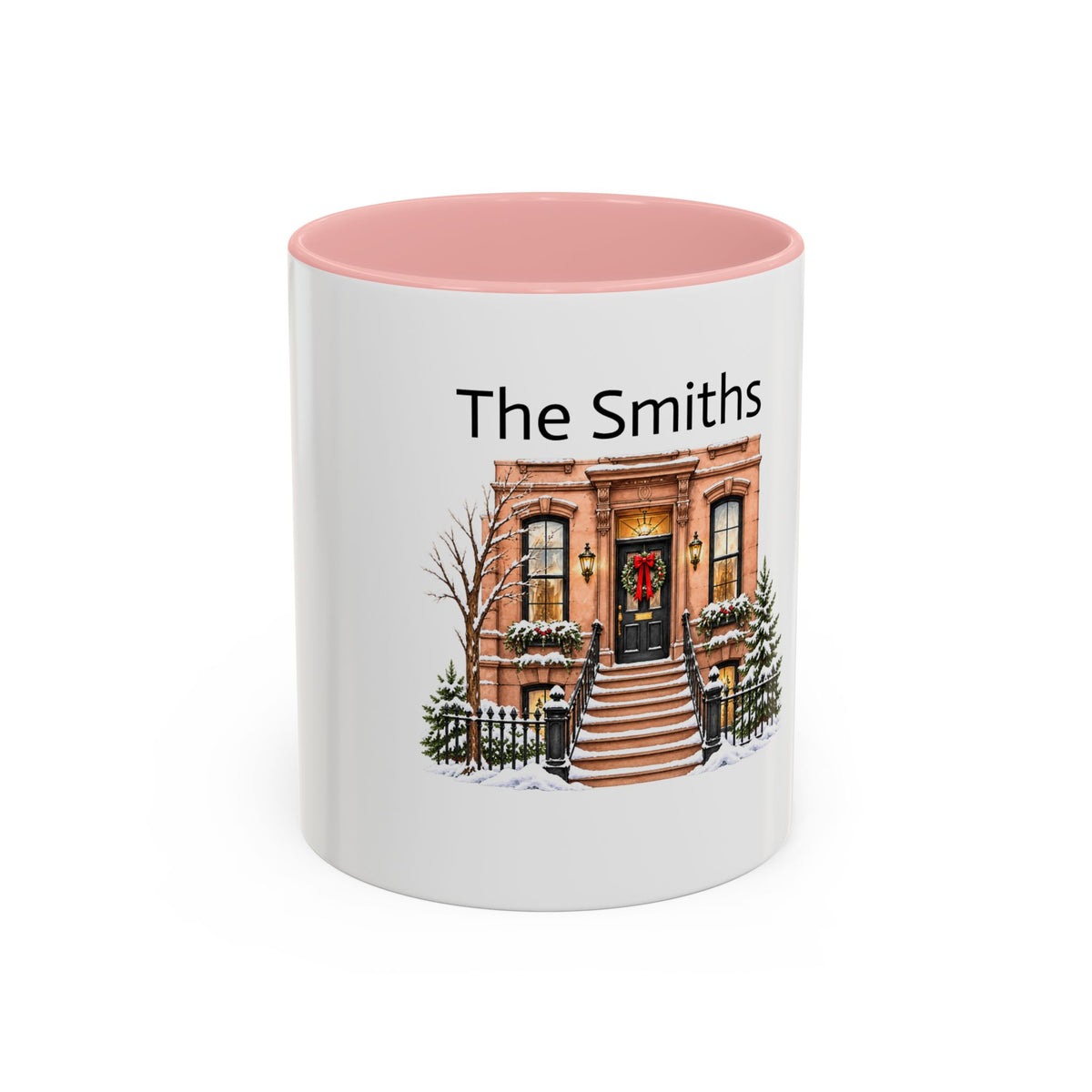 Cozy Brownstone Christmas Mug