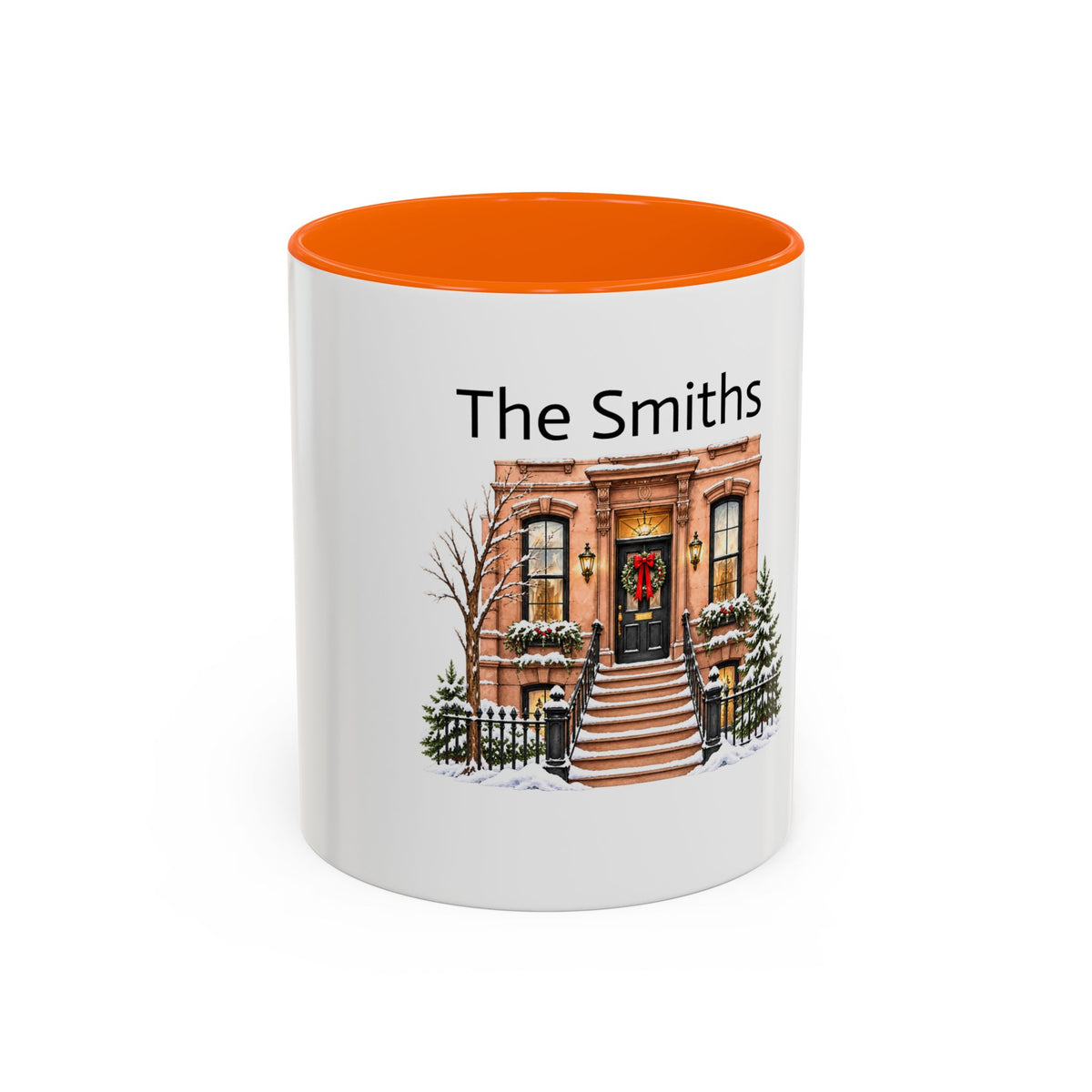 Cozy Brownstone Christmas Mug