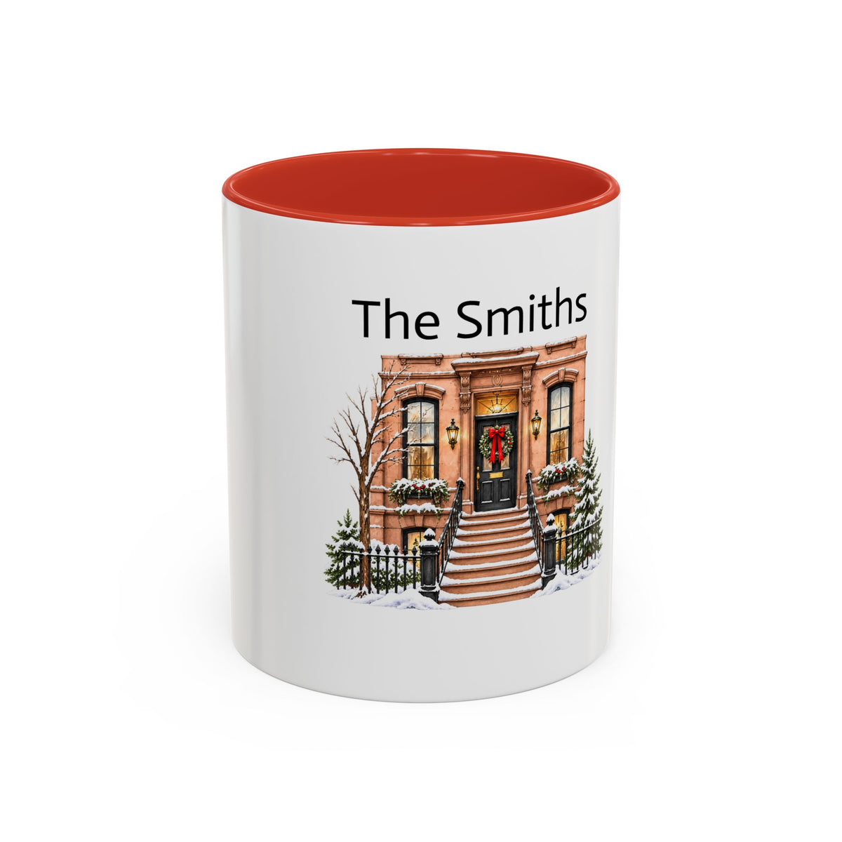 Cozy Brownstone Christmas Mug