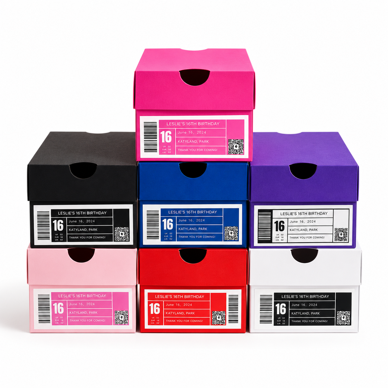 Custom Logo Shoe Box Party Favors for Sneaker-Themed Celebrations (Set of 12)